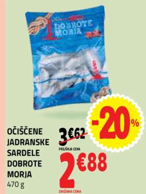 OČIŠČENE JADRANSKE SARDELE DOBROTE MORJA