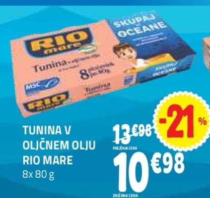 Tunina v oljčnem olju Rio Mare