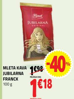 Mleta kava Jubilarna Franck