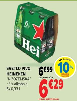 Svetlo pivo Heineken
