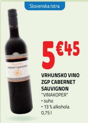 VRHUNSKO VINO ZGP CABERNET SAUVIGNON