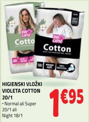 Higienski vložki Violeta Cotton
