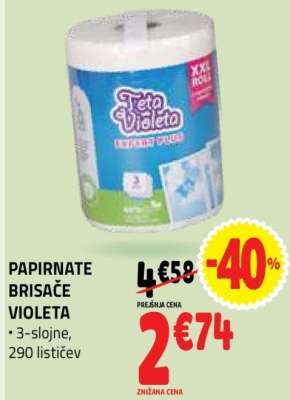 PAPIRNATE BRISAČE VIOLETA
