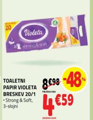 TOALETNI PAPIR VIOLETA BRESKEV 20/1