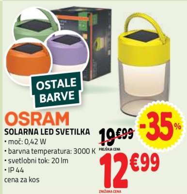 OSRAM SOLARNA LED SVETILKA