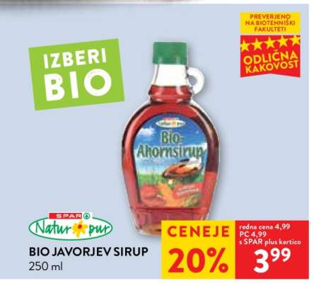 Bio javorjev sirup