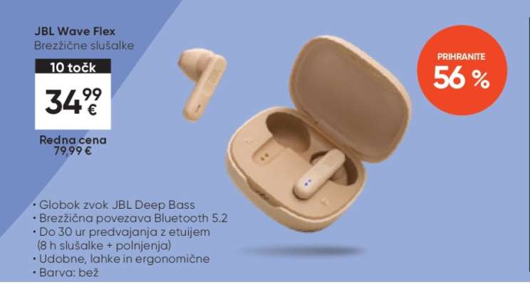 JBL Wave Flex Brezžične slušalke