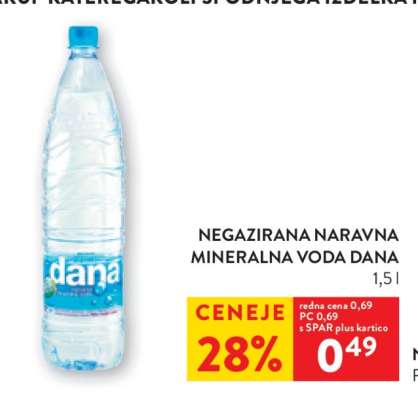 Negazirana naravna mineralna voda Dana