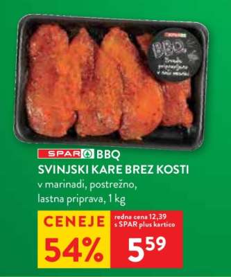 SPAR BBQ SVINJSKI KARE BREZ KOSTI