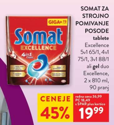 Somat za strojno pomivanje posode