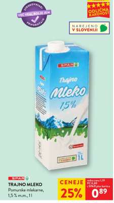 TRAJNO MLEKO