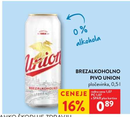 Brezalkoholno Pivo Union