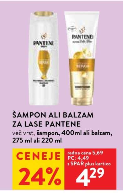 ŠAMPON ali BALZAM ZA LASE PANTENE