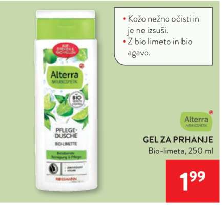 Alterra Gel za prhanje