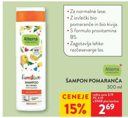 Alterra Šampon Pomaranča