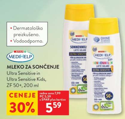 MEDIHELP MLEKO ZA SONČENJE