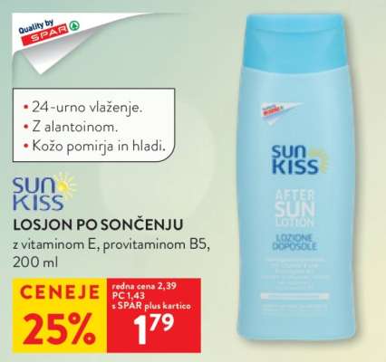 Sun Kiss Losjon po sončenju