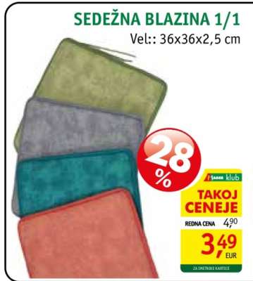 SEDEŽNA BLAZINA 1/1