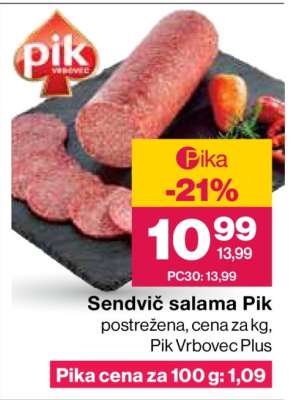 Sendvič salama Pik