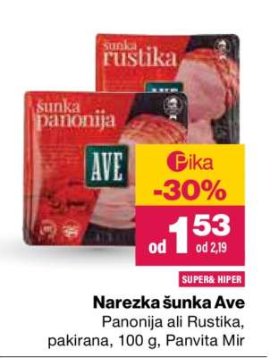 Narezka šunka Ave
