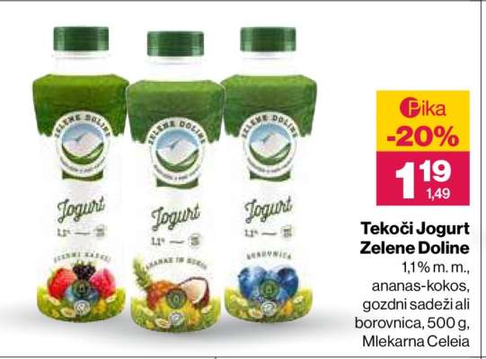 Tekoči Jogurt Zelene Doline