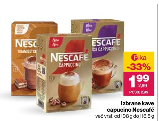 Izbrane kave capucino Nescafé
