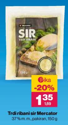 Trdi ribani sir Mercator