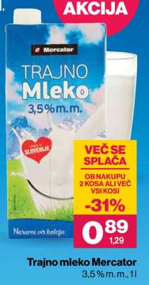 Trajno mleko Mercator
