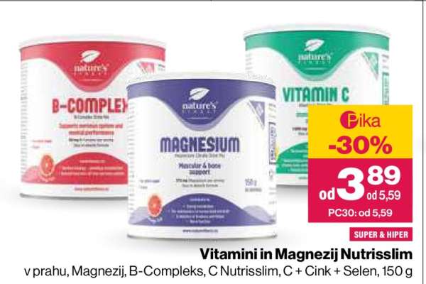 Vitamini in Magnezij Nutrisslim
