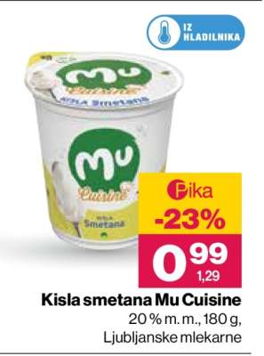 Kisla smetana MU Cuisine