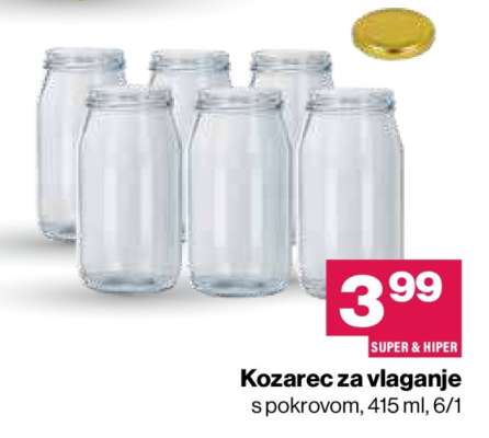Kozarec za vlaganje