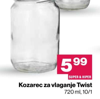 Kozarec za vlaganje Twist