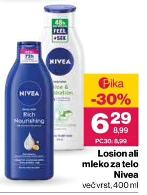 Losion ali mleko za telo Nivea