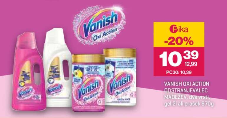 Vanish Oxi Action odstranjevalec madežev