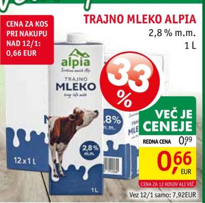 Trajno mleko Alpia
