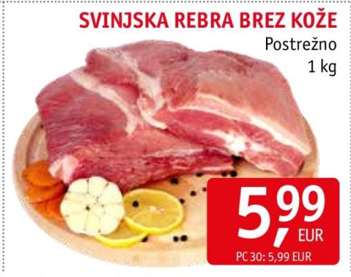 SVINJSKA REBRA BREZ KOŽE