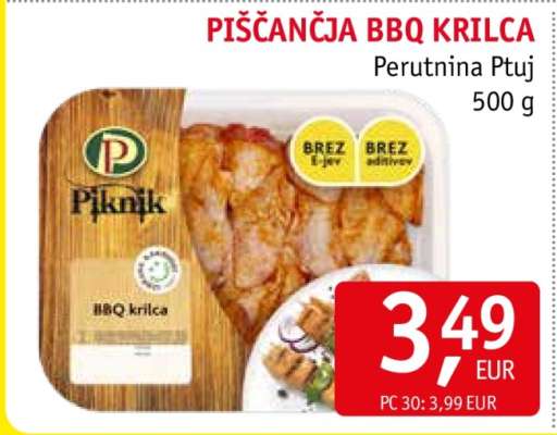 PIŠČANČJA BBQ KRILCA