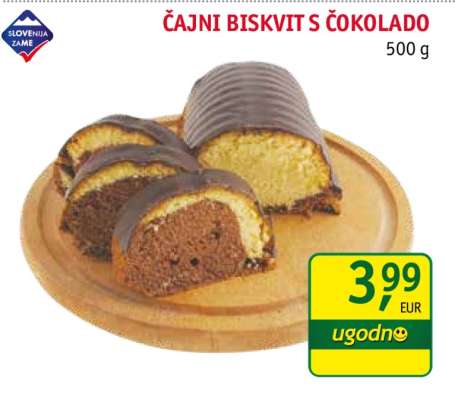 Čajni biskvit s čokolado