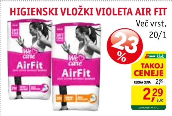 HIGIENSKI VLOŽKI VIOLETA AIR FIT