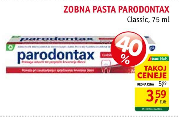 Zobna pasta Parodontax Classic, 75 ml