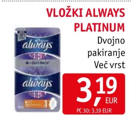 VLOŽKI ALWAYS PLATINUM