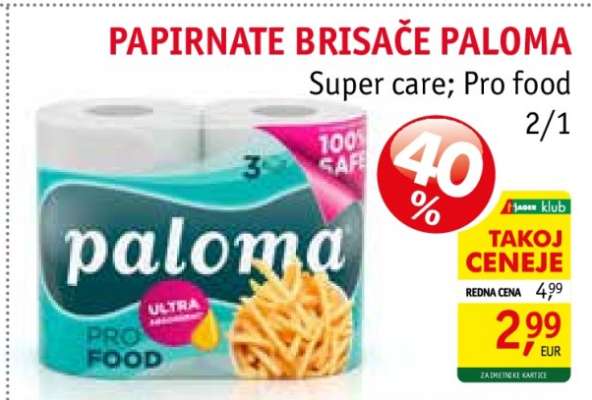 PAPIRNATE BRISAČE PALOMA