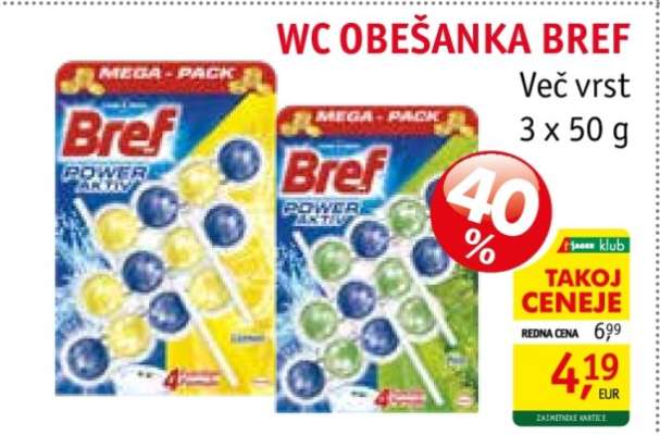 WC OBEŠANKA BREF