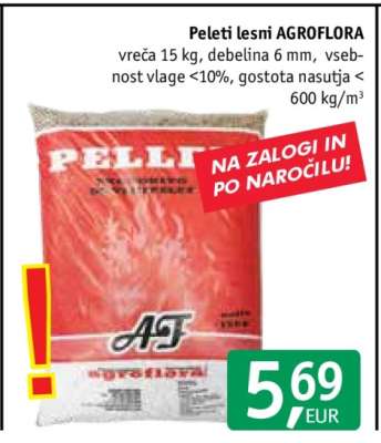 Peleti lesni AGROFLORA