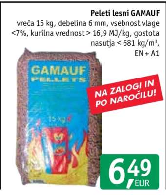 Peleti lesni GAMAUF