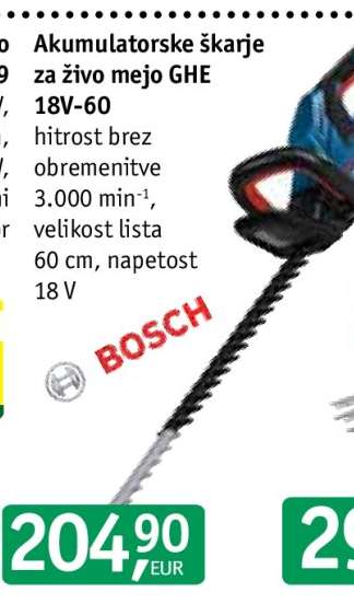 Akumulatorske škarje za živo mejo GHE 18V-60