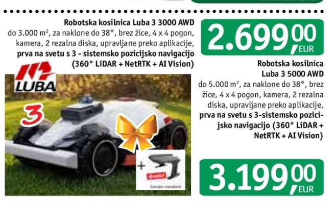 Robotska kosilnica Luba 3 3000 AWD
