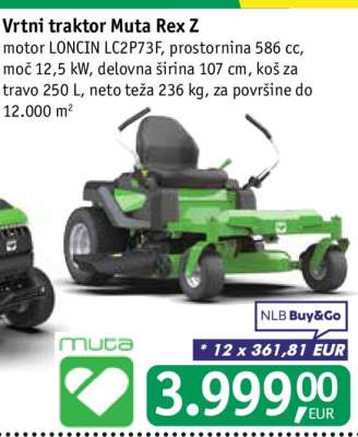 Vrtní traktor Muta Rex Z