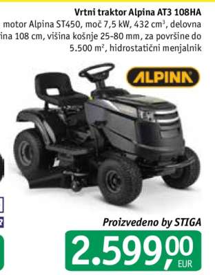 Vrtni traktor Alpina AT3 108HA