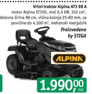 Vrtní traktor Alpina AT3 98 A
